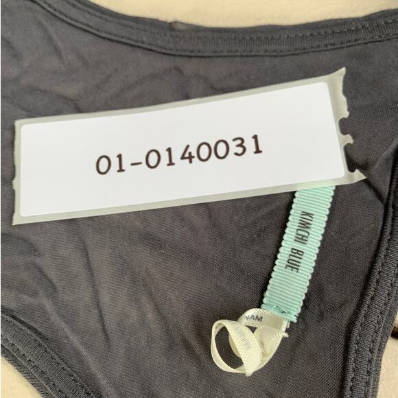 Urban Outfitters Kimchi Blue Tank Top Women Medium Grey Sequined Racerback Y2K - Picture 3 of 7